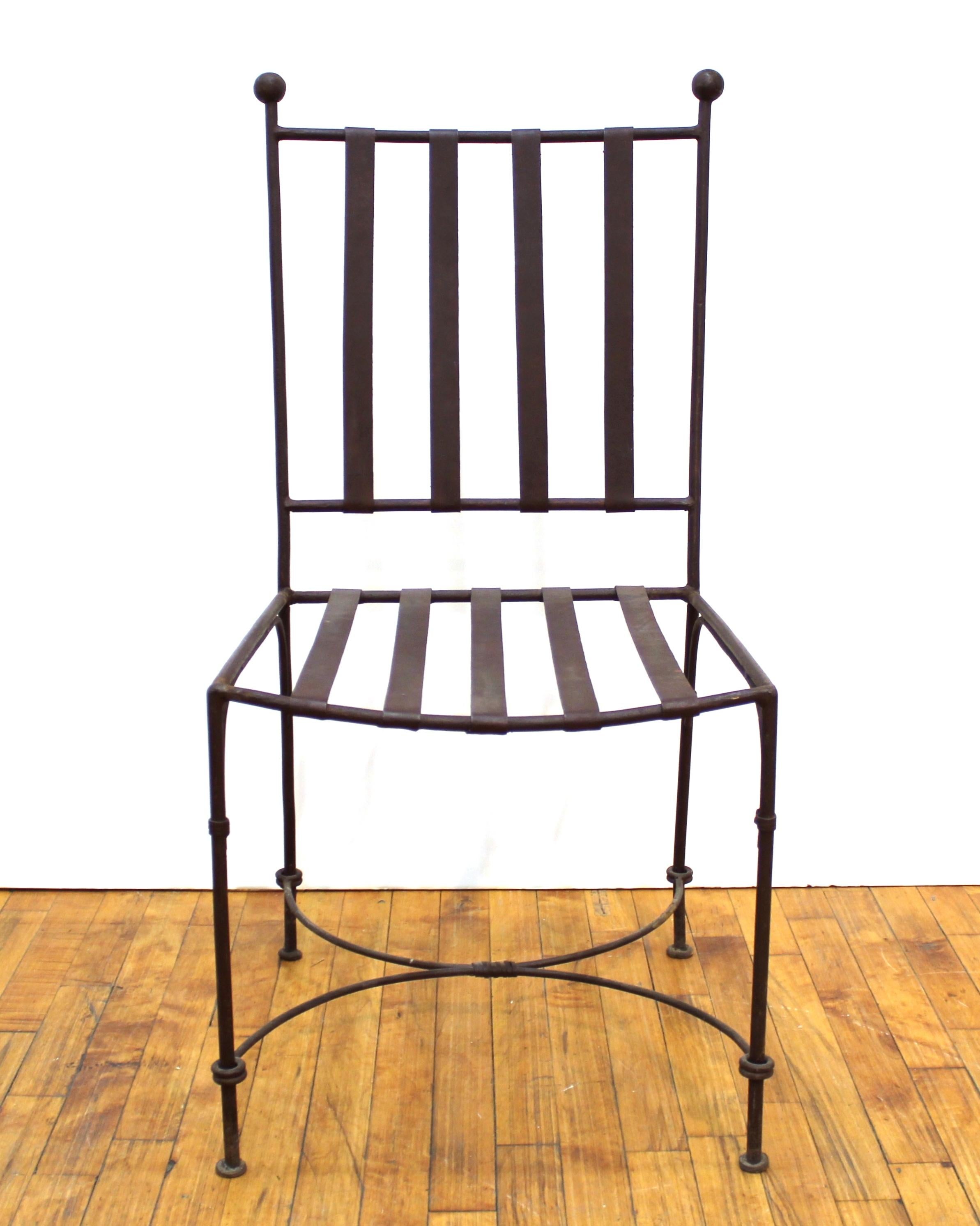 Modern Metal Patio Chairs in Style of Giacometti In Good Condition In New York, NY