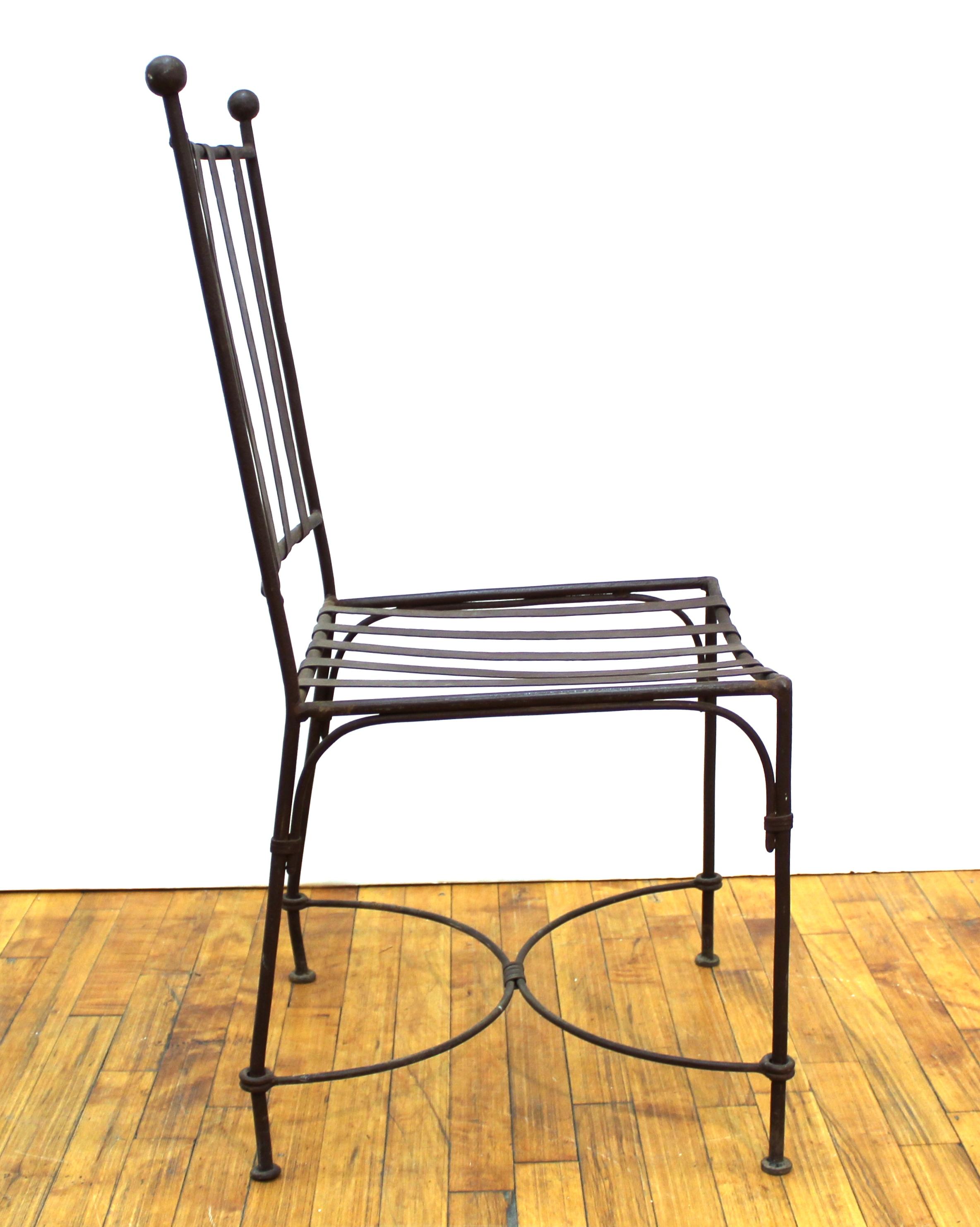 20th Century Modern Metal Patio Chairs in Style of Giacometti