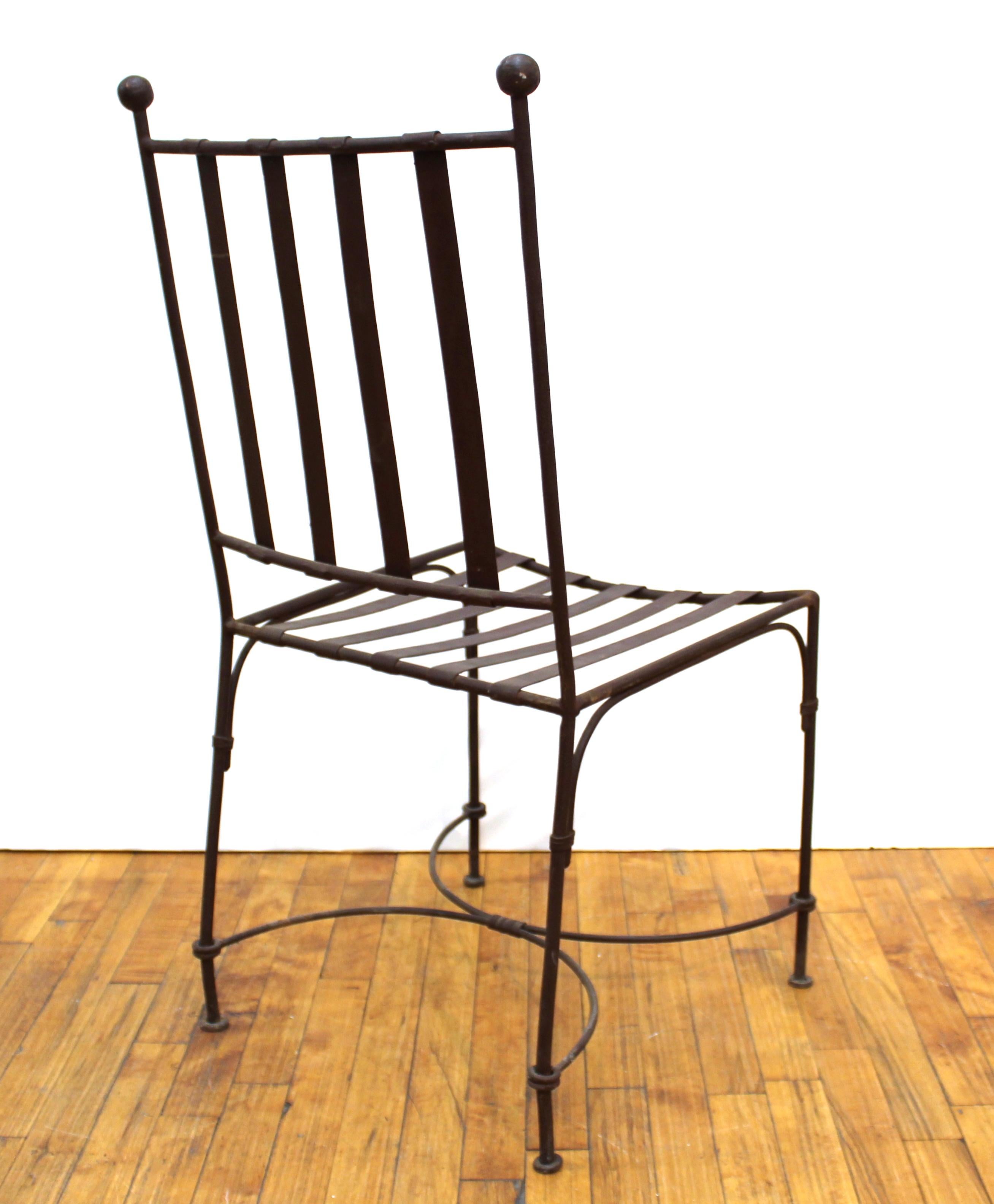 Modern Metal Patio Chairs in Style of Giacometti 1
