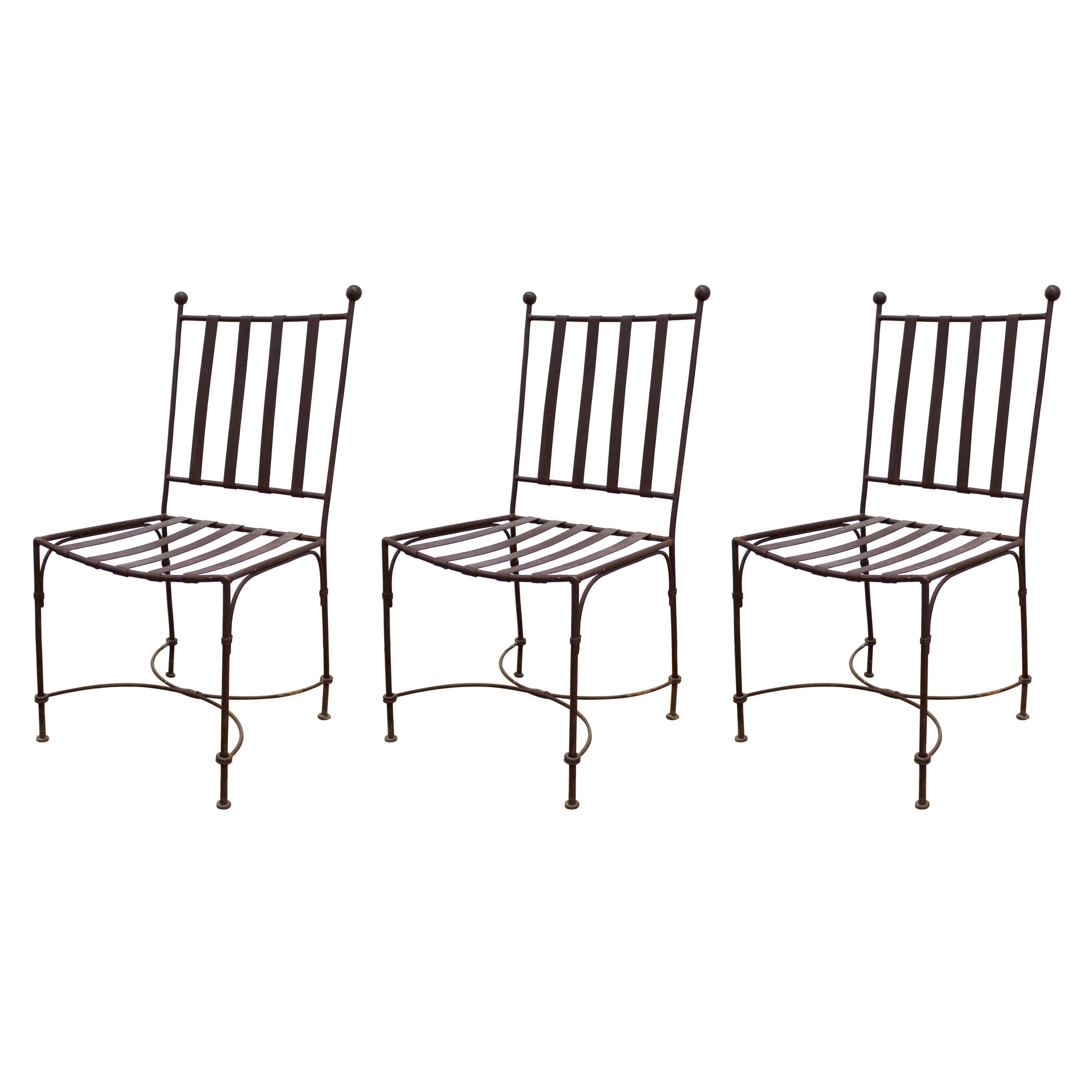 Modern Metal Patio Chairs in Style of Giacometti