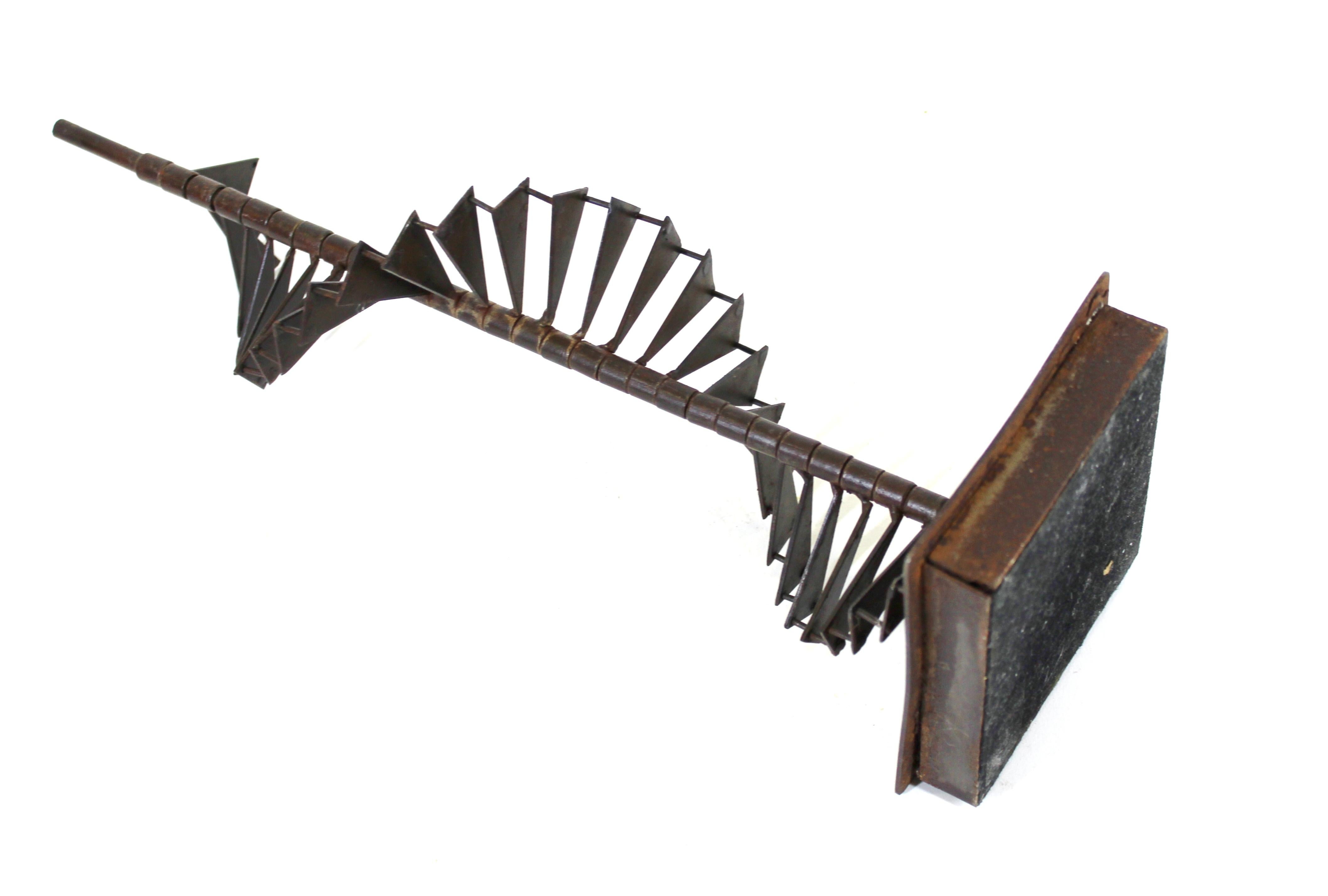 Modern Metal Scale Model of Spiraling Staircase 3