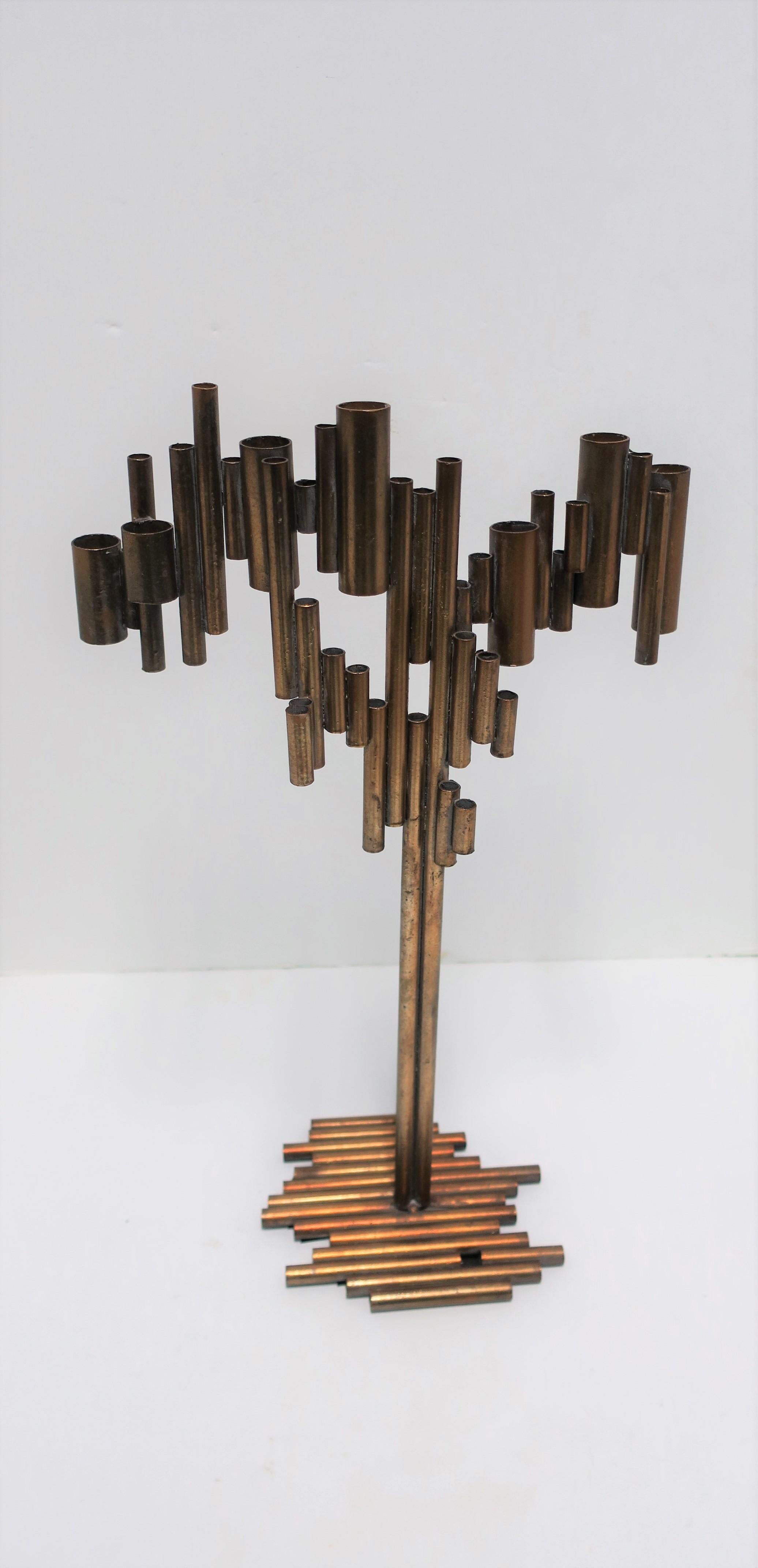 Modern Metal Candelabra Sculpture 7