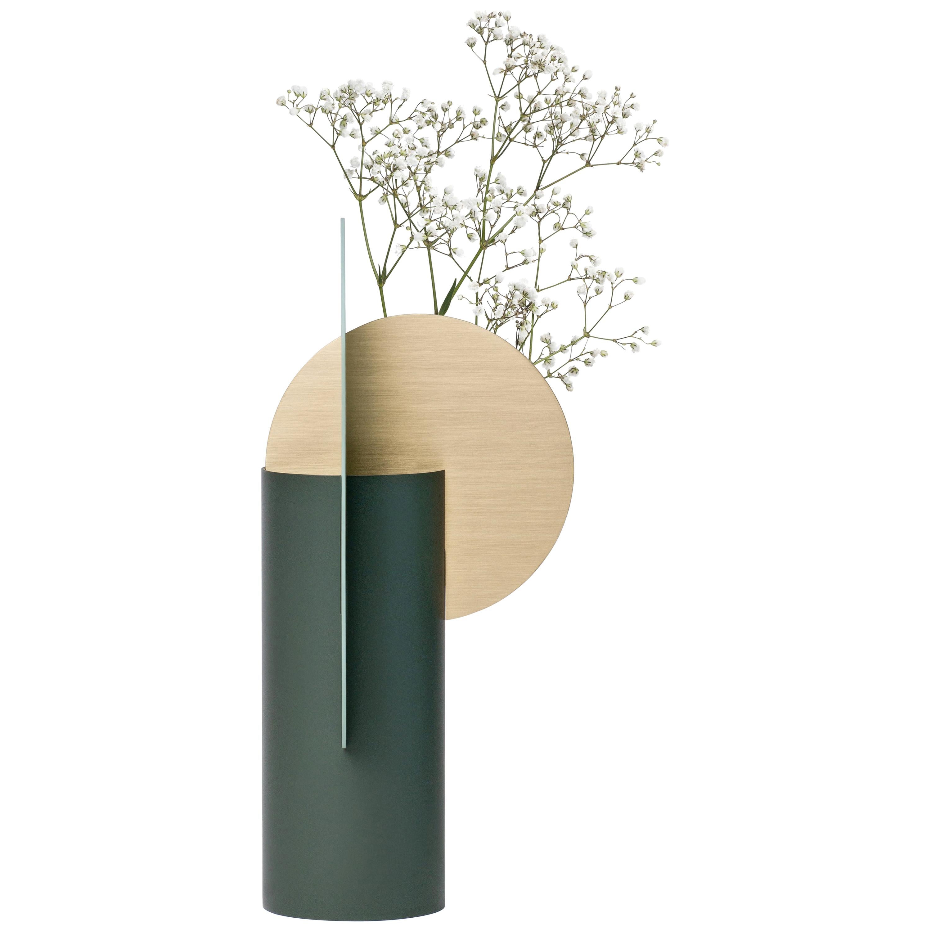 Modern Metal Vase Yermilov CS2 by Noom in Brass and Steel