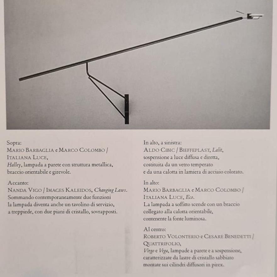 Moderne moderne Metallwandleuchte Halley von Colombo und Barbaglia für Italiana Luce, 1980er Jahre im Angebot 10
