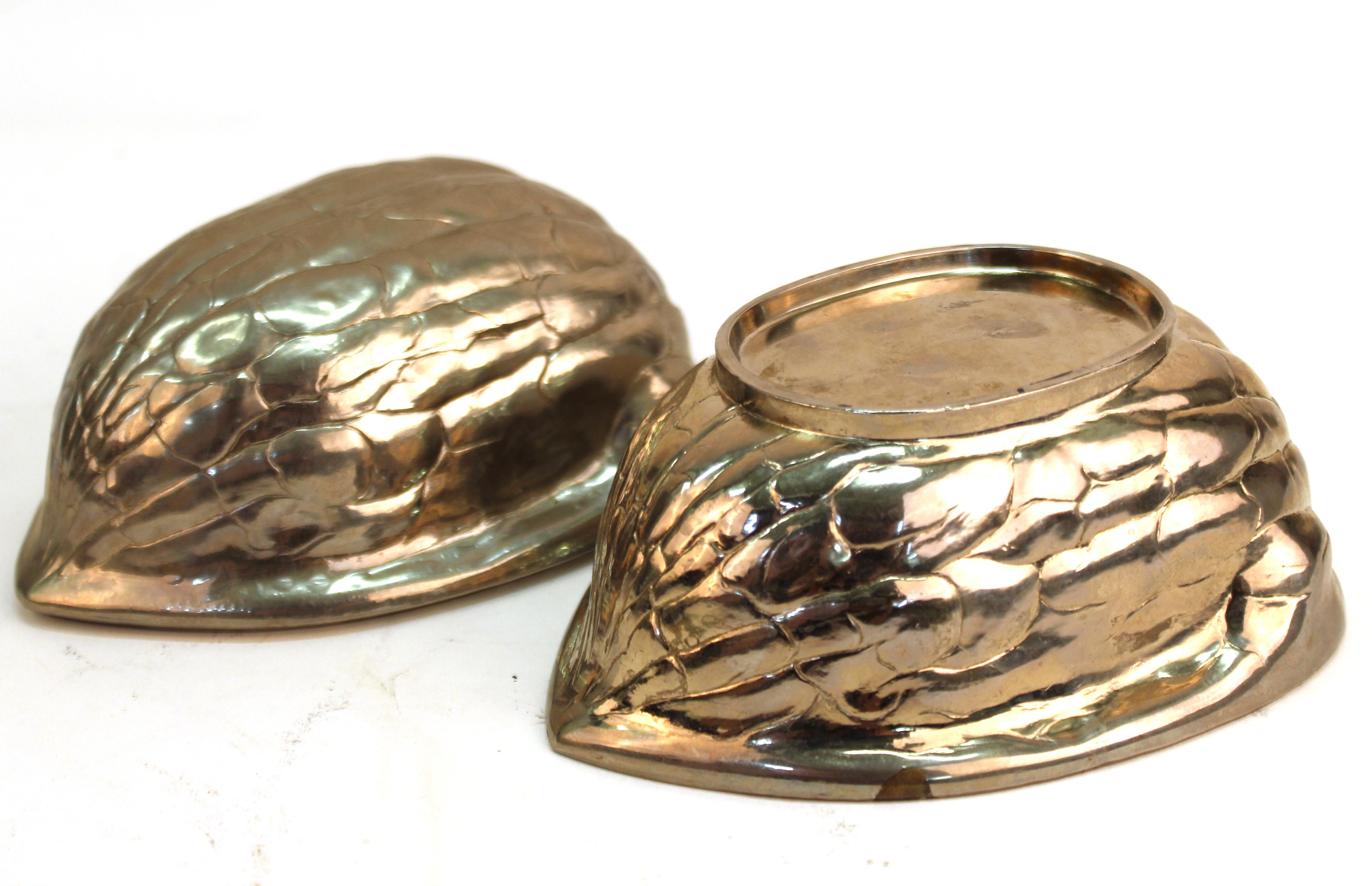 Modern Metal Walnut Shaped Trinket Box 1