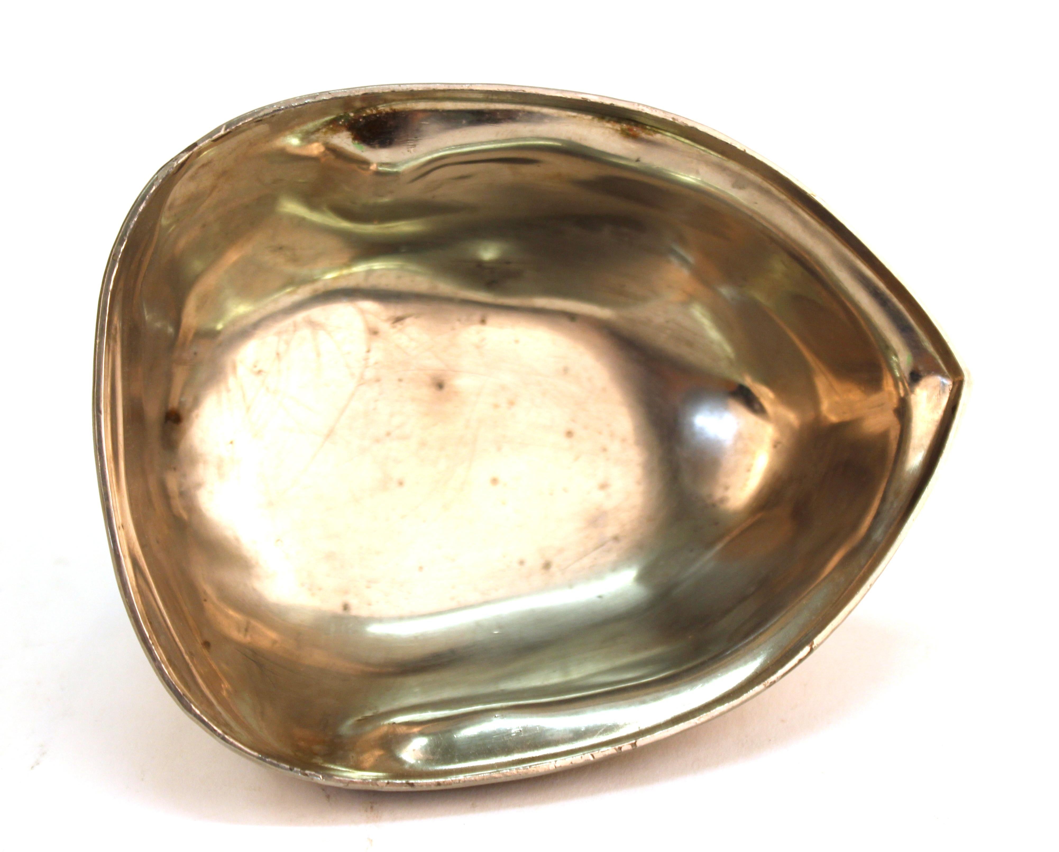 Modern Metal Walnut Shaped Trinket Box 2