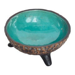 Modern Mexican Decorative Bowl from Texcoco Tripod Base