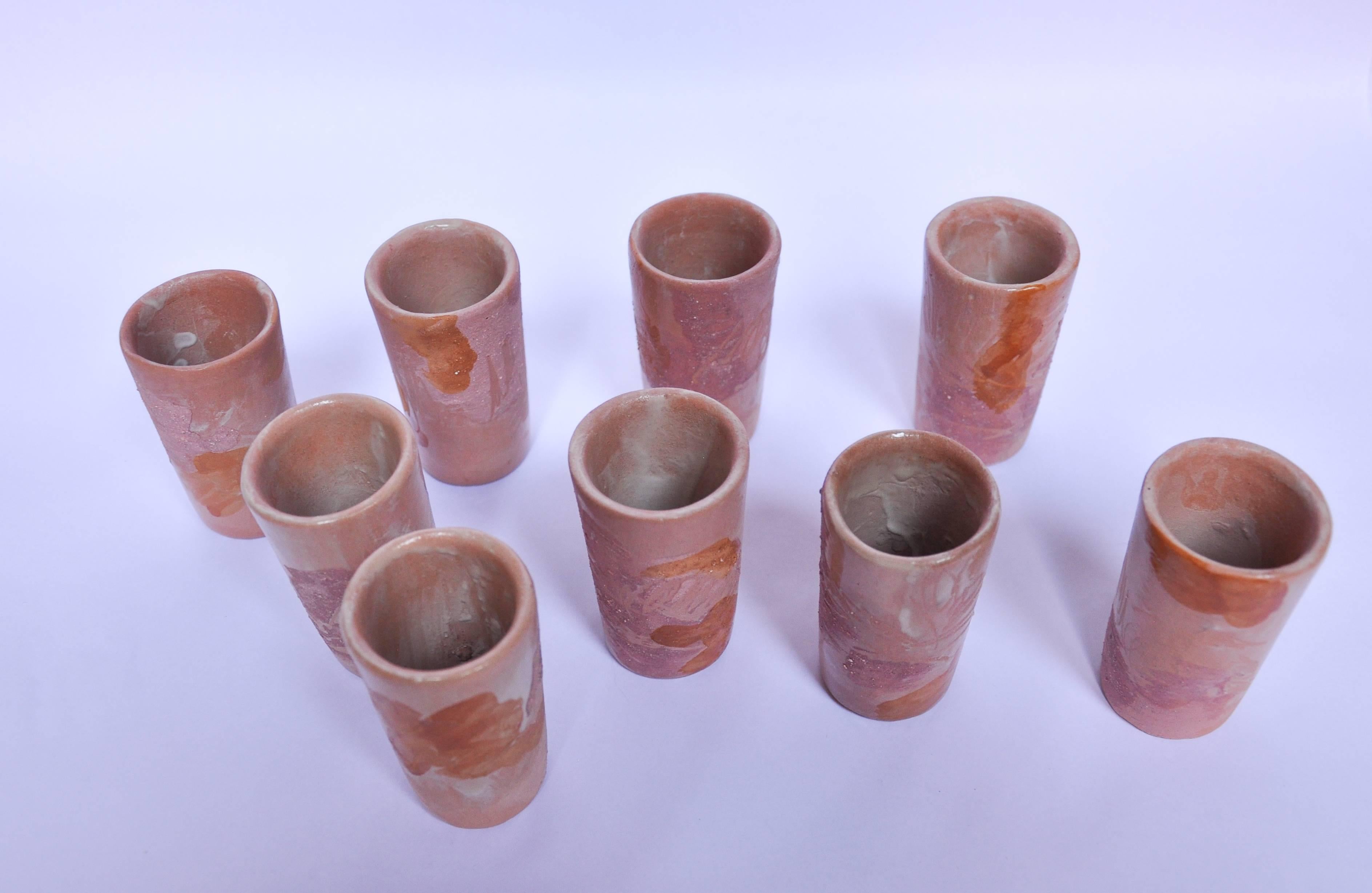 mexican pottery shot glasses