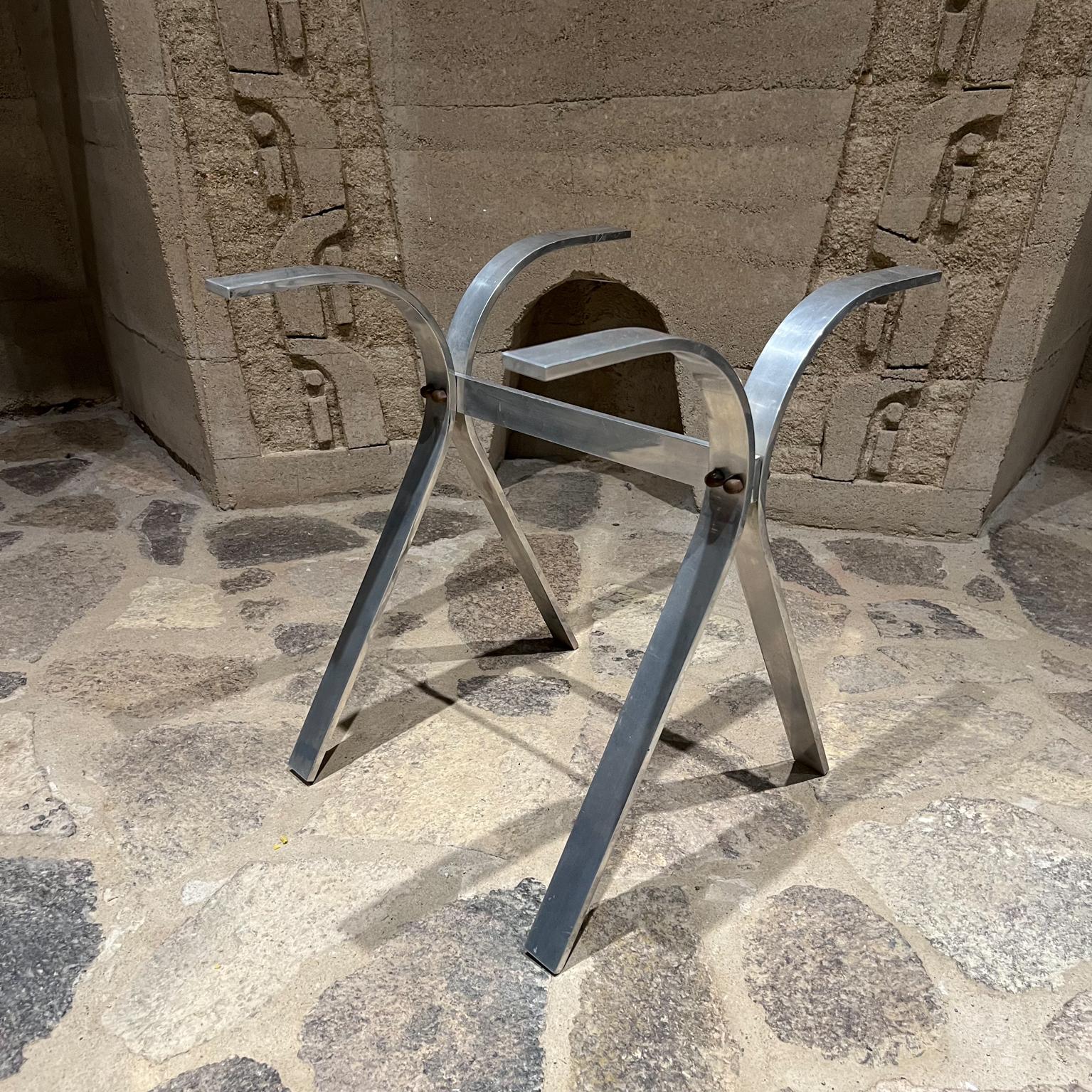 Aluminum 1970s Sculptural Side Table Base Modern Mexico For Sale
