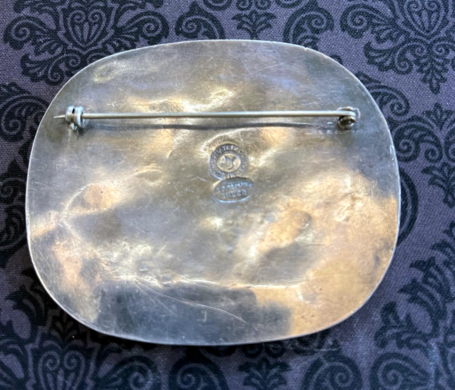 Mexican Modern Sterling Silver Brooch William Spratling In Good Condition For Sale In Atlanta, GA