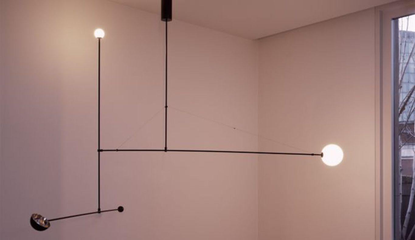 American Modern Michael Anastassiades Mobile Chandelier 1 in Blackened Brass