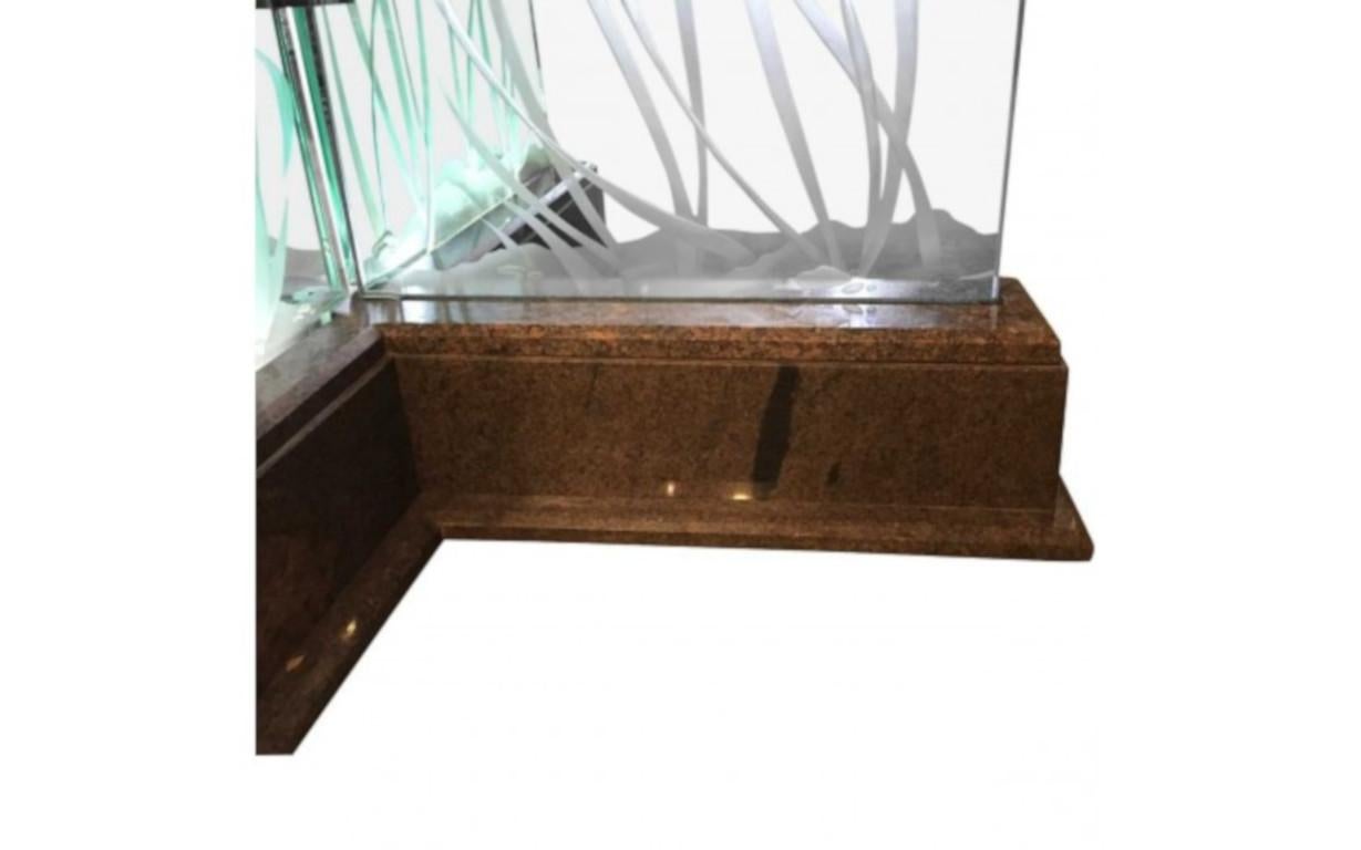 20th Century Modern Midcentury Etched Glass Illuminated Square Dining Table For Sale