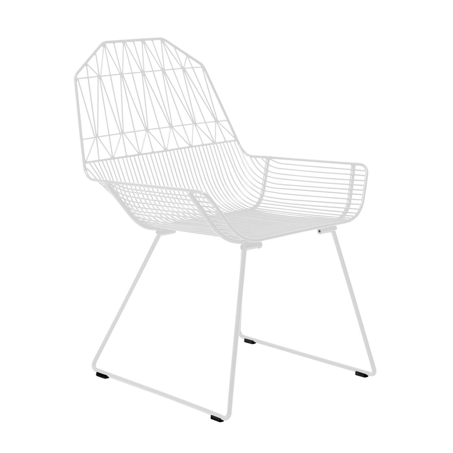 Bend Goods wire furniture
The farmhouse lounge is a unique take on the wire lounge chair, with a backrest inspired by Pennsylvania Dutch barn architecture. The wide seat and gentle recline make this an ultra comfortable outdoor or indoor lounge