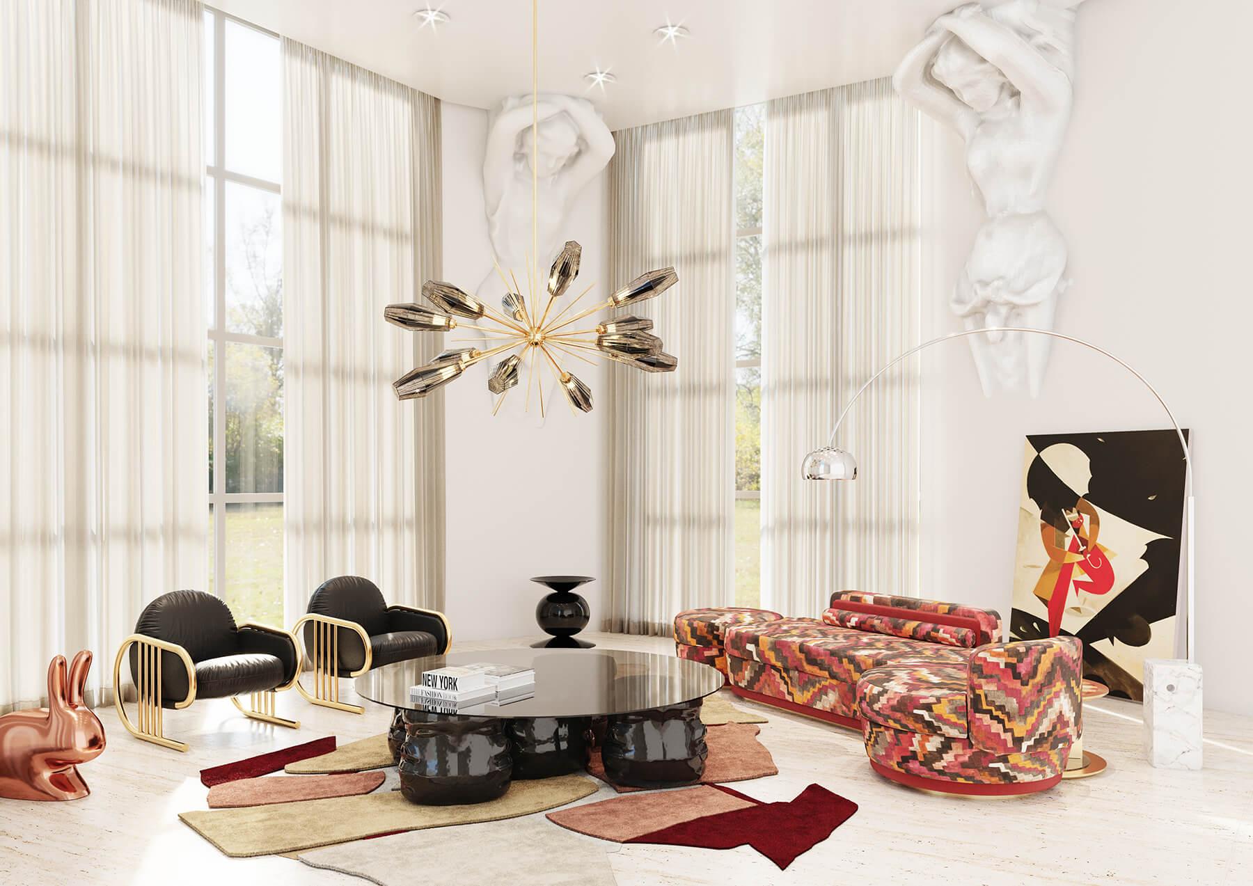 Modulares, geschwungenes, grünes Sofa mit Beistelltischen und goldenen Details, modern (Portugiesisch) im Angebot