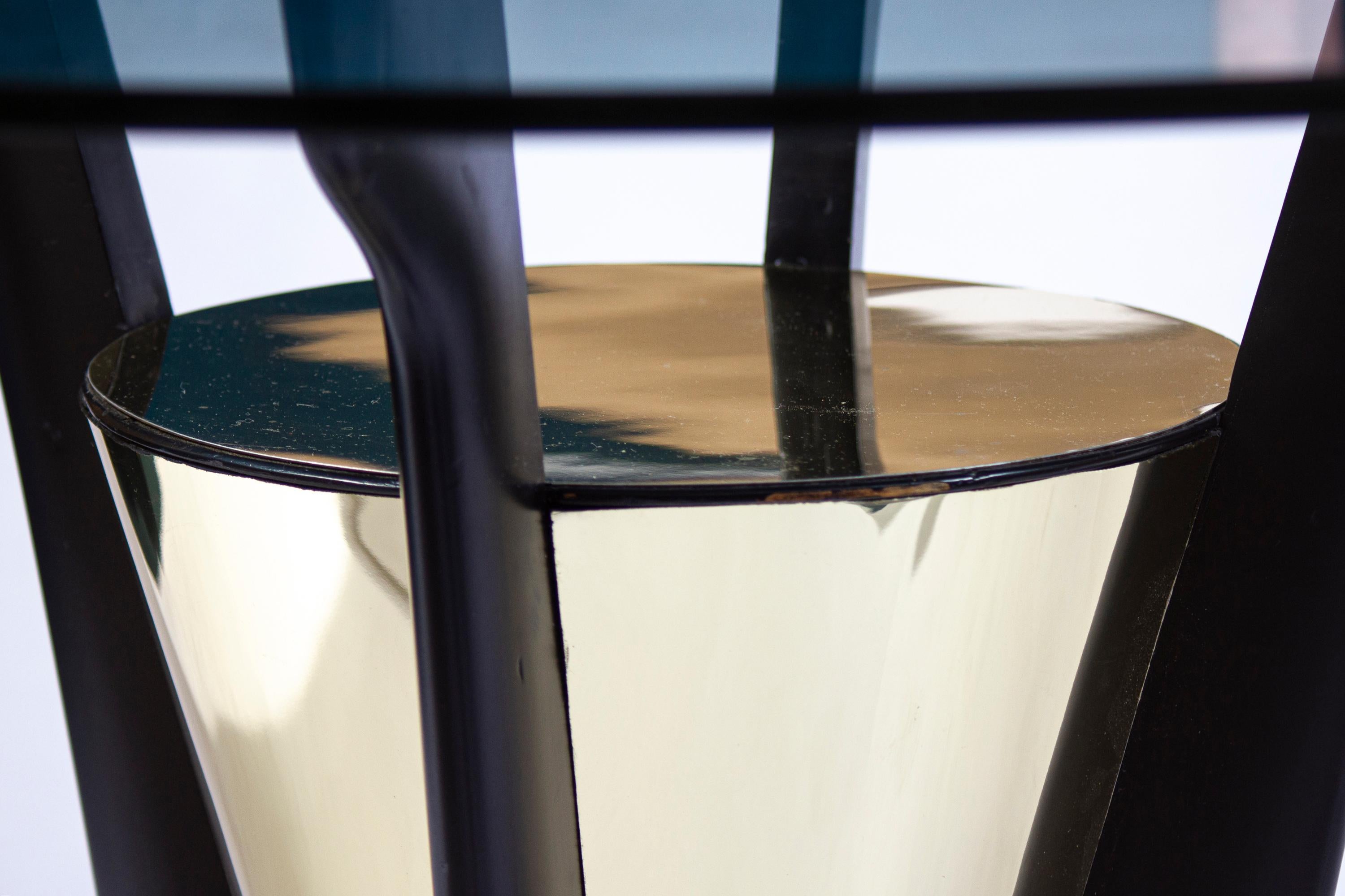 Moderner runder Glas-Ess- oder Mitteltisch aus der Mitte des Jahrhunderts, Ico Parisi  im Angebot 1