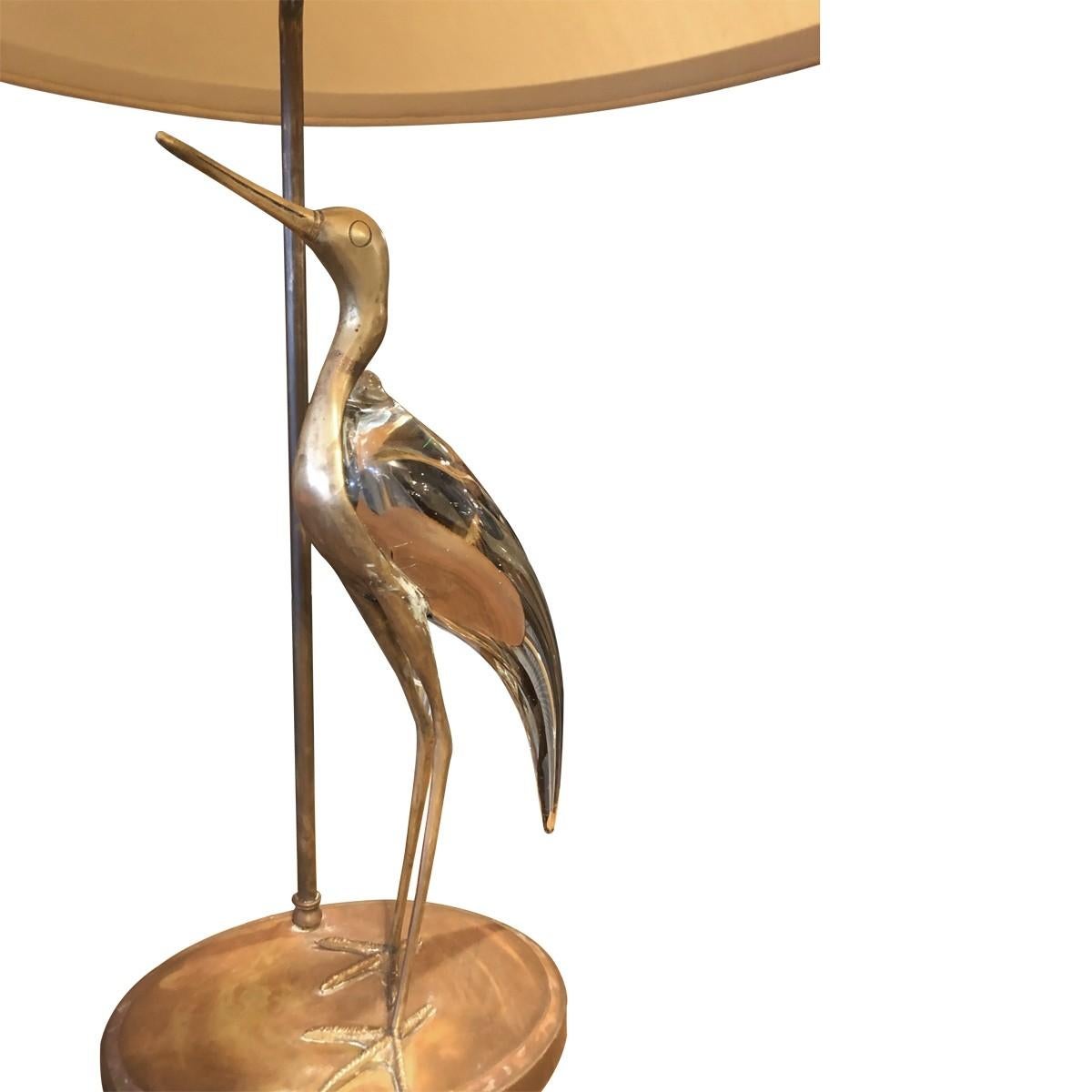 French Modern Midcentury Whimsical Avian Table Lamp, 20th Century For Sale