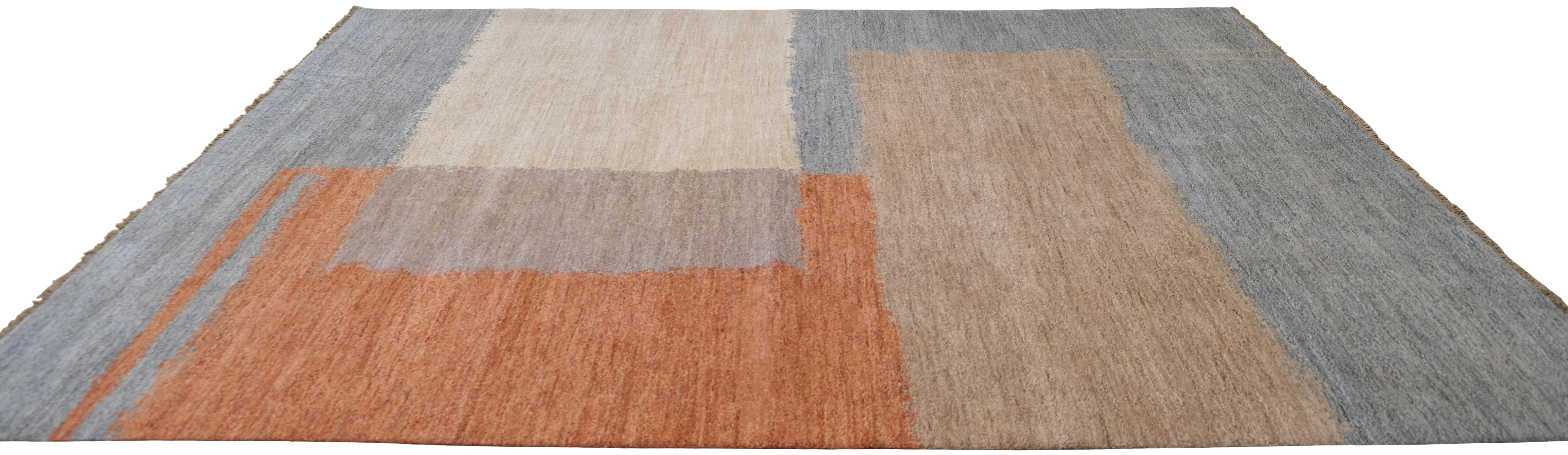 Modern Mid Century Wollteppich 8'1''x10'3'' (Pakistanisch) im Angebot