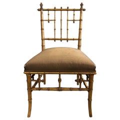 Modern Midcentury Bamboo Side Chair, Mid-20th Century