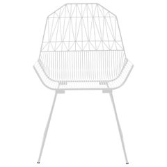 Modern, Midcentury Inspired Wire Lounge Chair, the Farmhouse in White