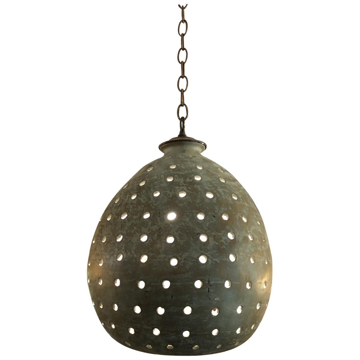 Modern Midcentury Pierced Hanging Light 21st Century