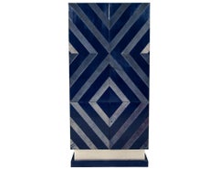 Modern Midnight Blue Bar Cabinet