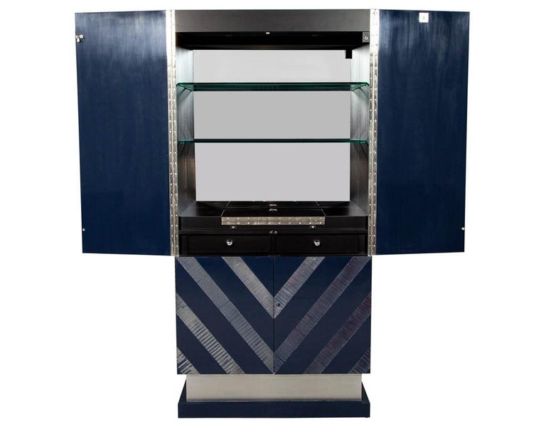 Modern Midnight Blue Bar at 1stDibs blue bar