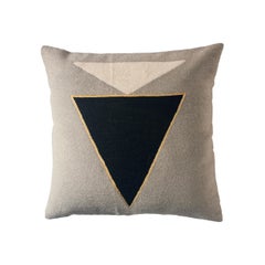 Modern Midnight Jewel Hand Embroidered Geometric Throw Pillow Cover