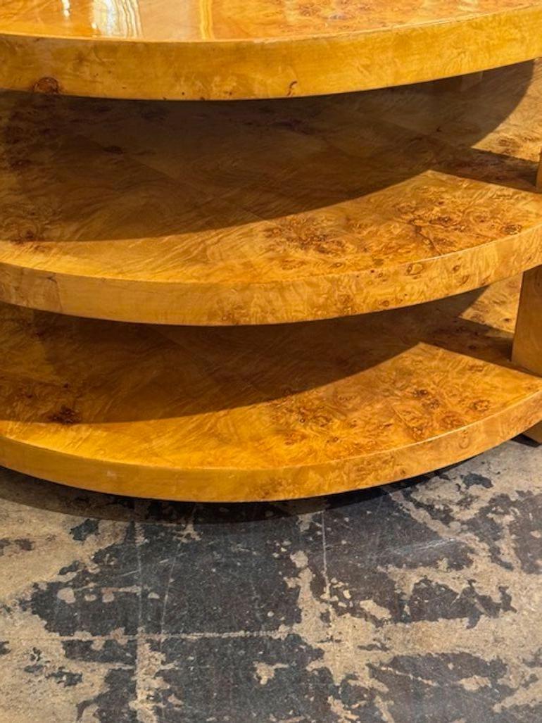 Table basse ronde moderne Milo Baughman Bon état - En vente à Dallas, TX