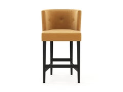 Modern Milos Bar Stool Made with Oak and Velvet, Handmade by Stylish Club