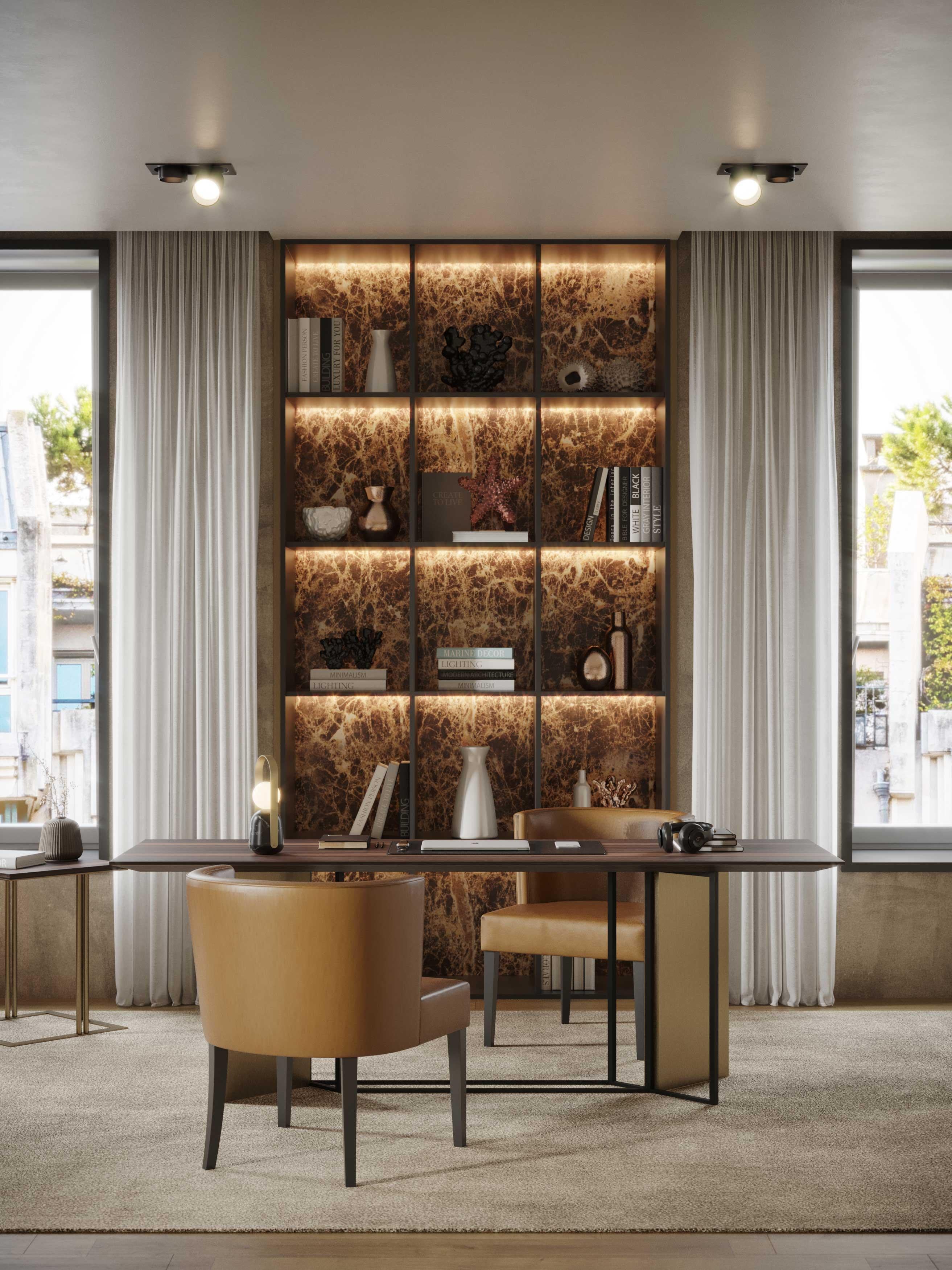 Sedia moderna Milos in Oak e velluto, fatta a mano da Stylish Club in vendita 2