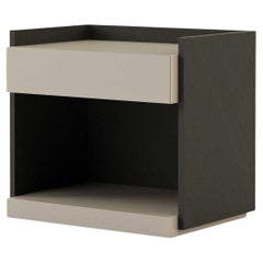 Modern Milos Night Table Made With Oak and Lacquer, Handmade by Stylish Club