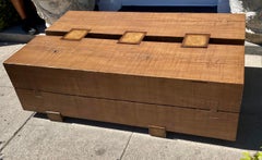 Modern Mimi London Rustic Two Piece Timber Wood Coffee Table