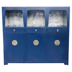 Modern Ming Style Lacquered Cabinet / Credenza / Bar Michael Taylor Baker Furn.