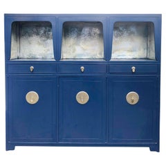Vintage Modern Ming Style Lacquered Cabinet / Credenza / Bar Michael Taylor Baker Furn. 