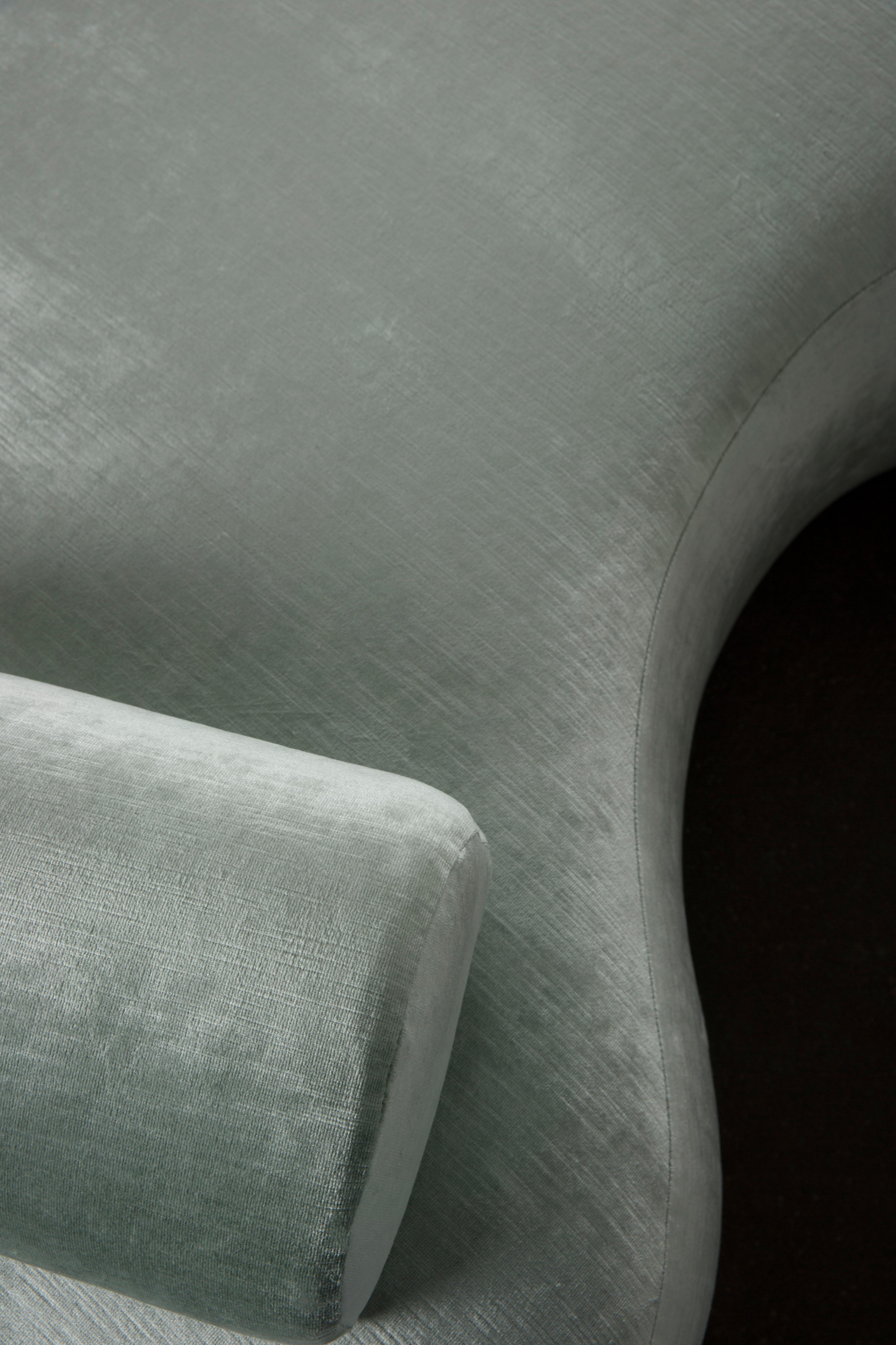 Modern Minho Chaise Lounge, DEDAR Velvet, Handmade in Portugal by Greenapple For Sale 6