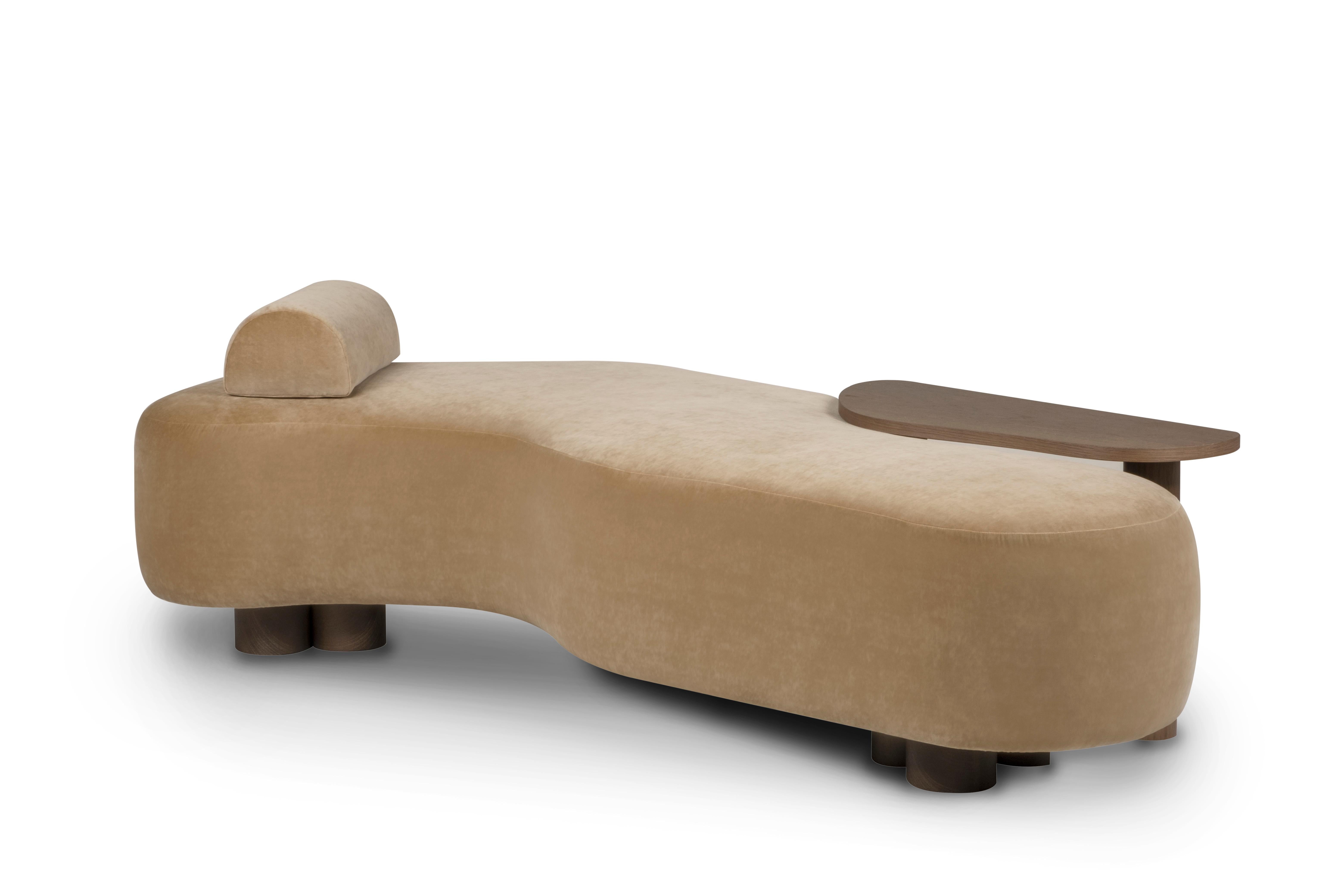Moderne Minho Chaise Lounge, DEDAR Samt, handgefertigt in Portugal von Greenapple im Angebot 8