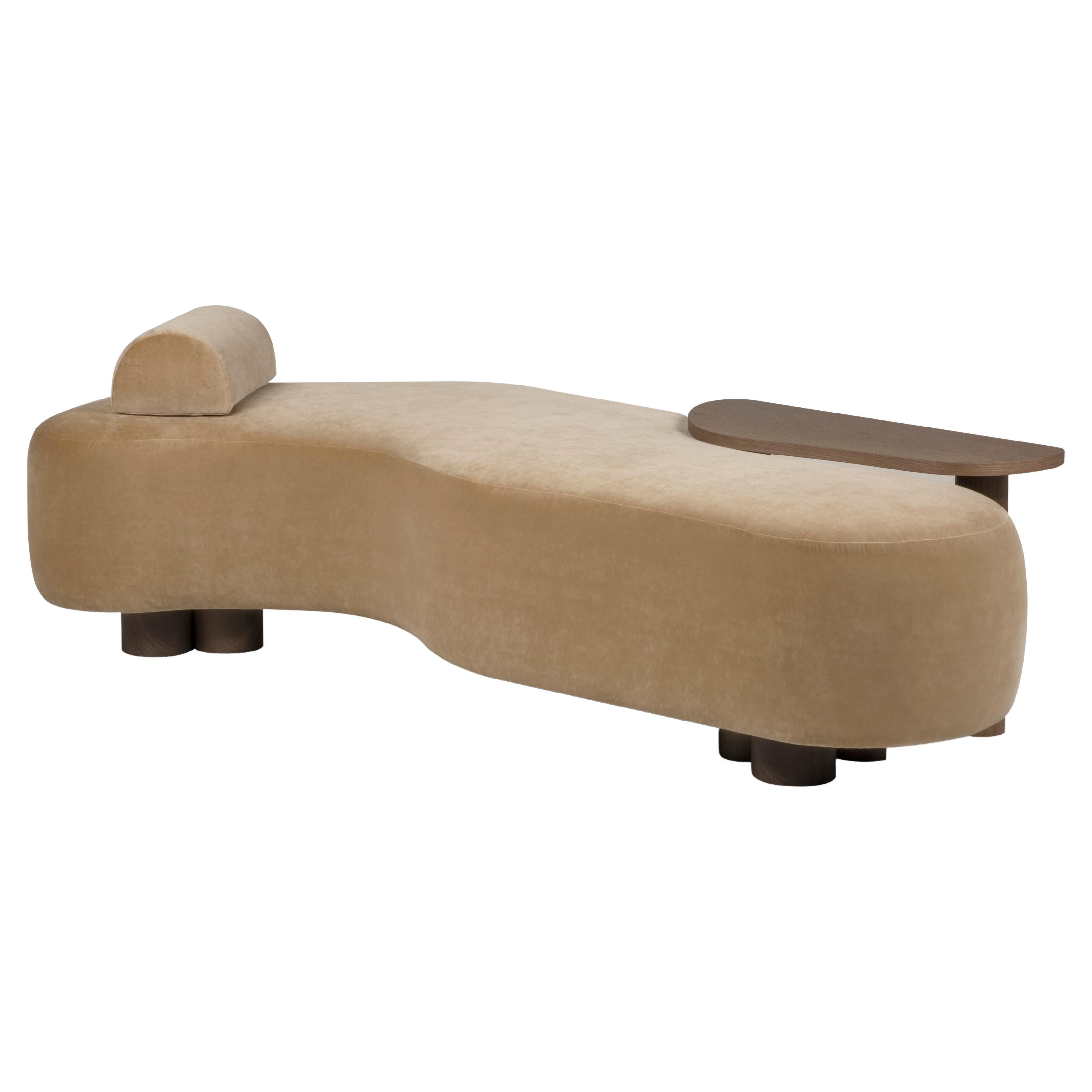 Moderne Minho Chaise Lounge, DEDAR Samt, handgefertigt in Portugal von Greenapple im Angebot