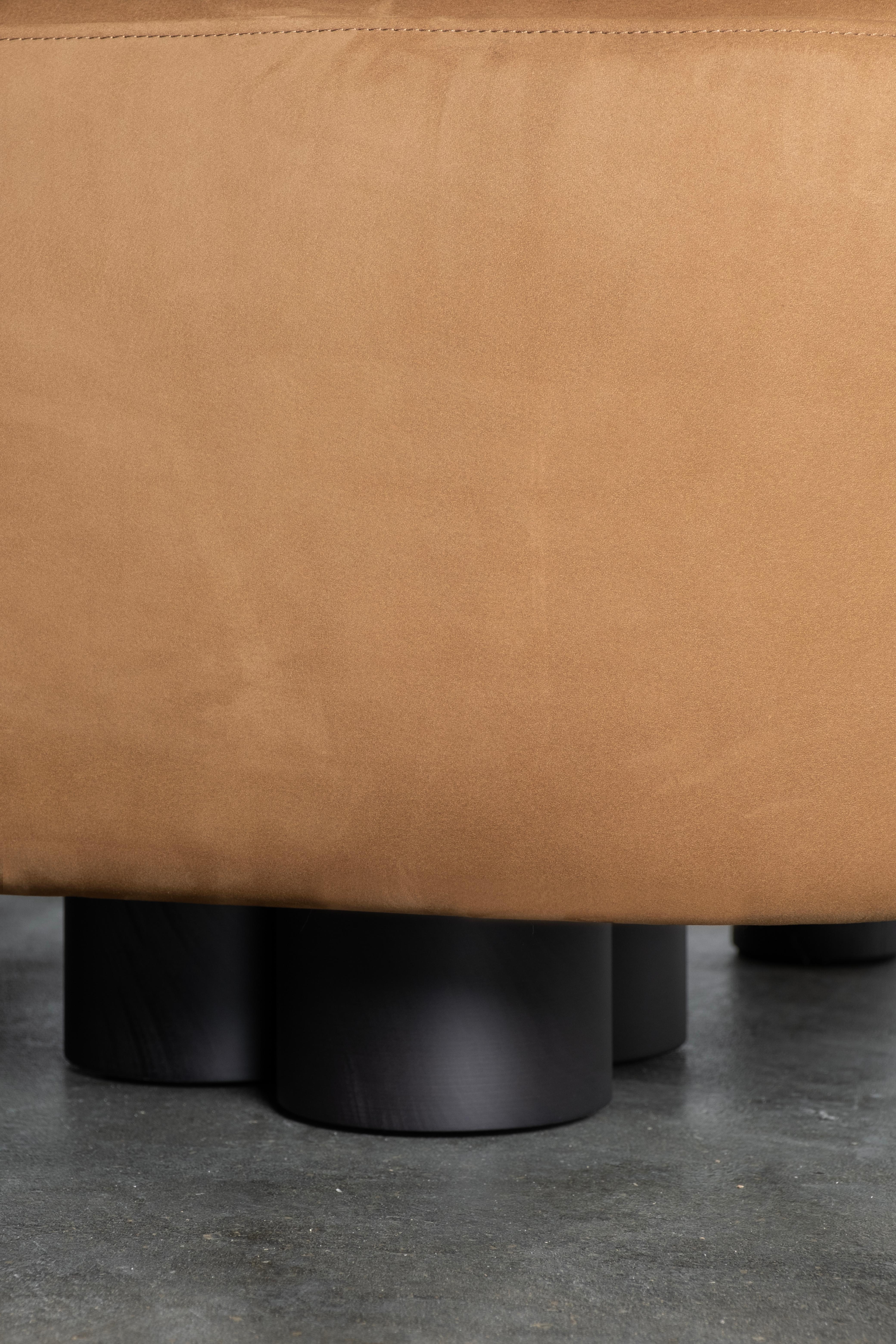 Letto da giorno Minho, Mid-Century Modern, Nubuck, Calacatta Viola, Greenapple fatto a mano in vendita 6