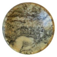 Vintage Modern Mini Italian Marble Round Trinket or Jewelry Dish