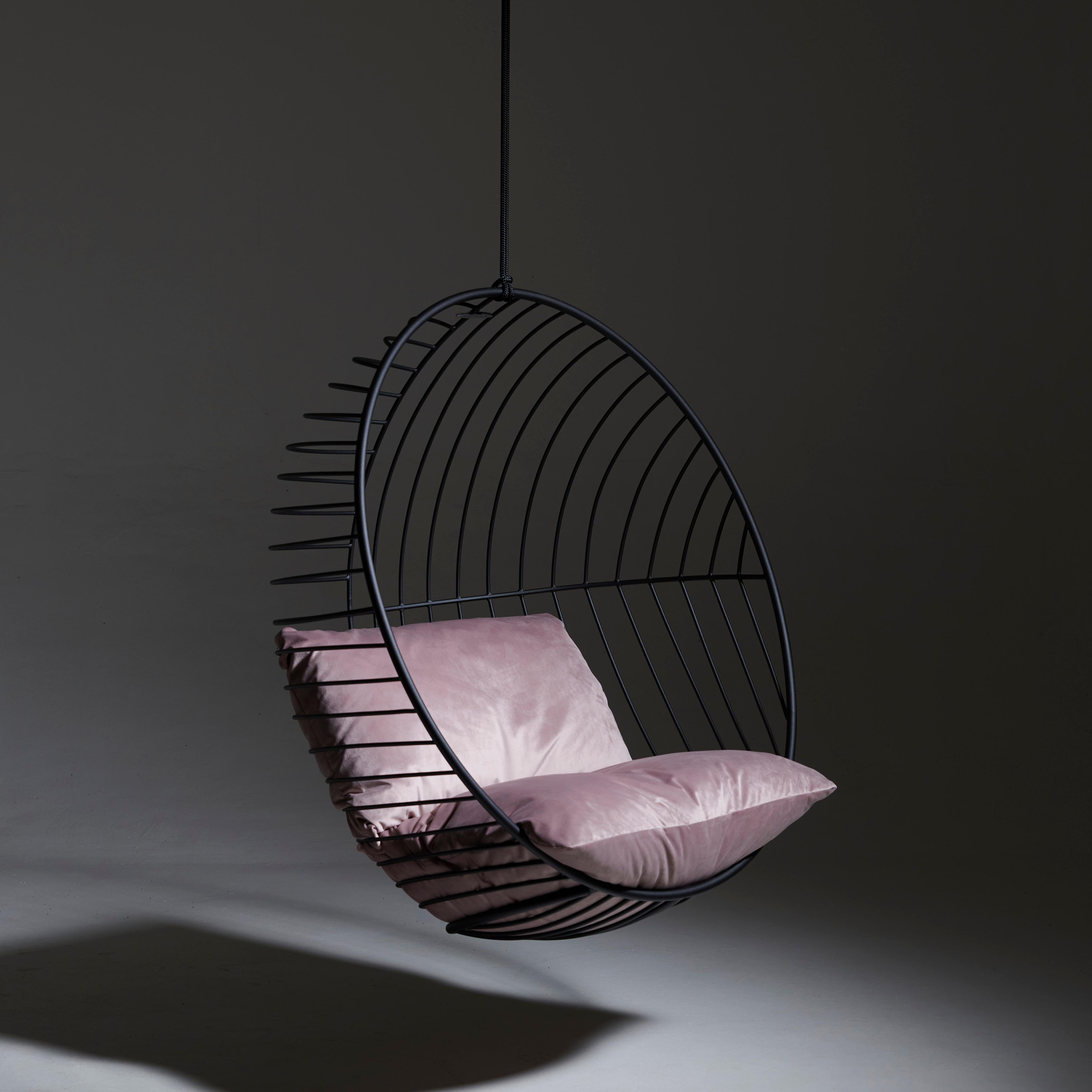 Galvanized Modern, Minimal Indoor Swing made from Sturdy Steel and Powdercoated For Sale