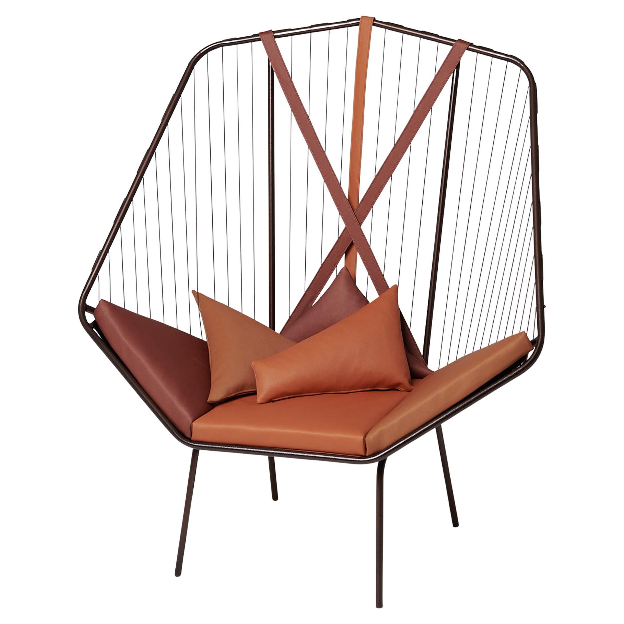 Dusty Steel Angle 7 Modern, Minimal Outdoor POOL Deck Chair im Angebot