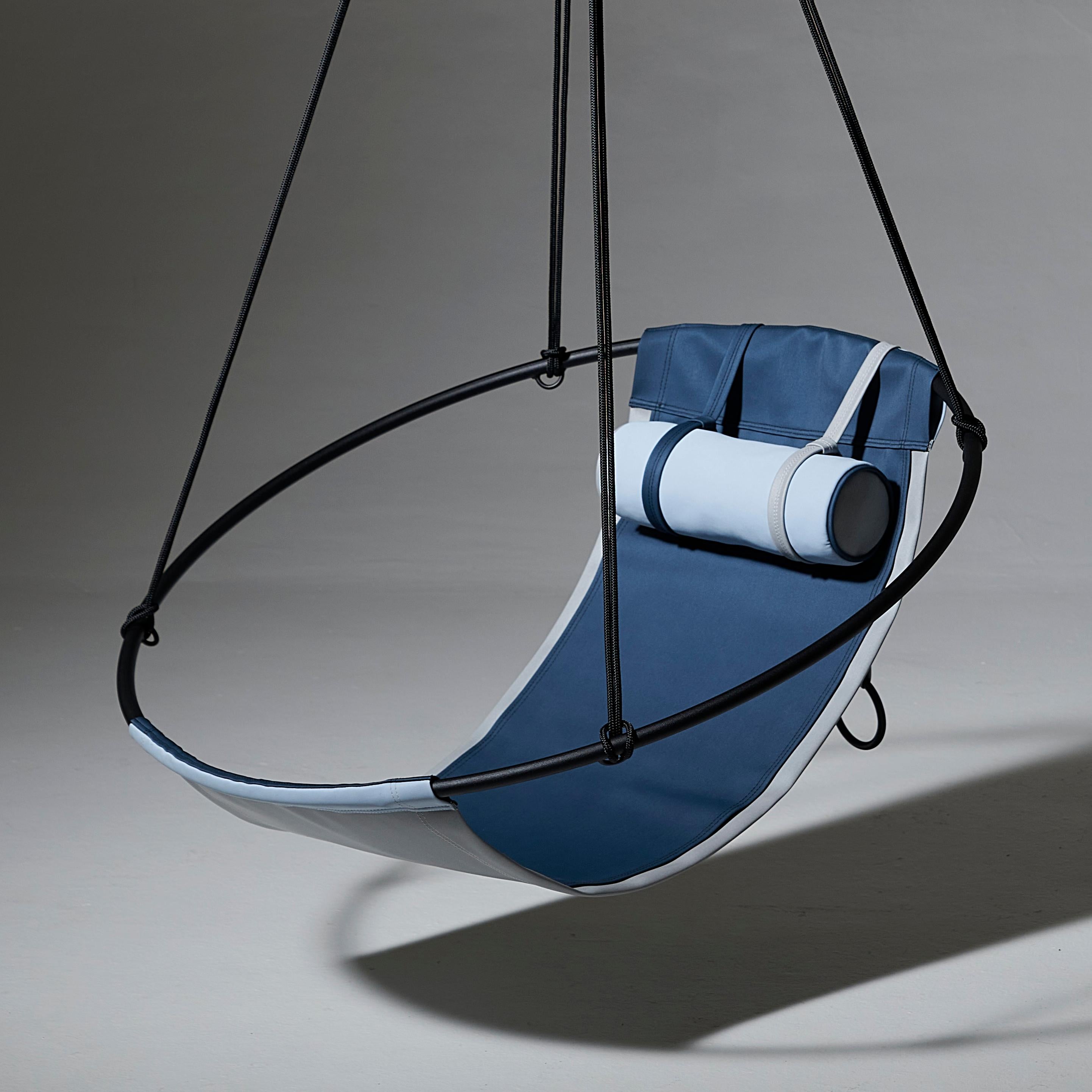 Stainless Steel Modern Minimal Outdoor Sling by Studio Stirling in Blues For Sale