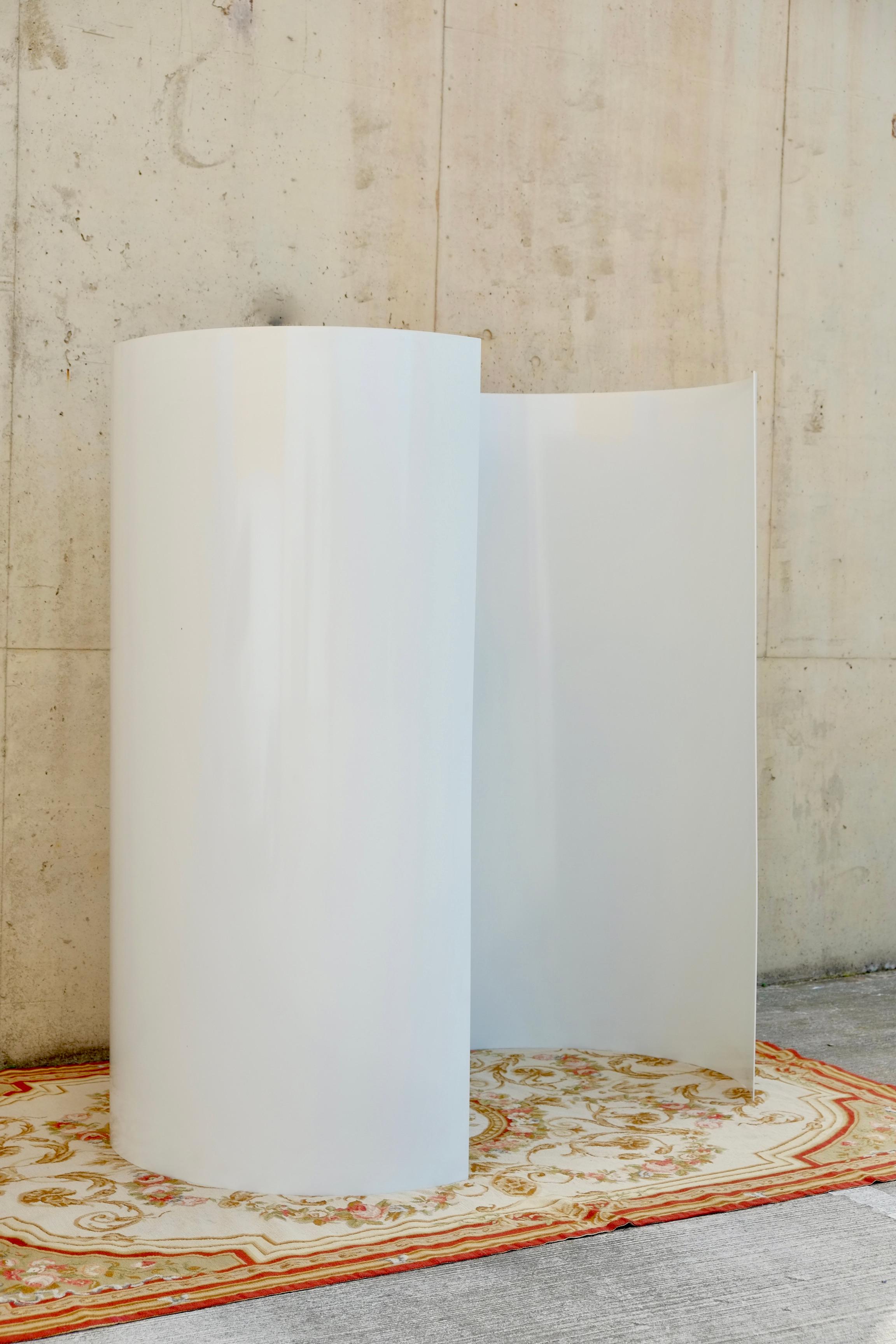 Modern Minimal Privacy Screen / Room Divider in Sky Blue / Indoor Outdoor For Sale 9