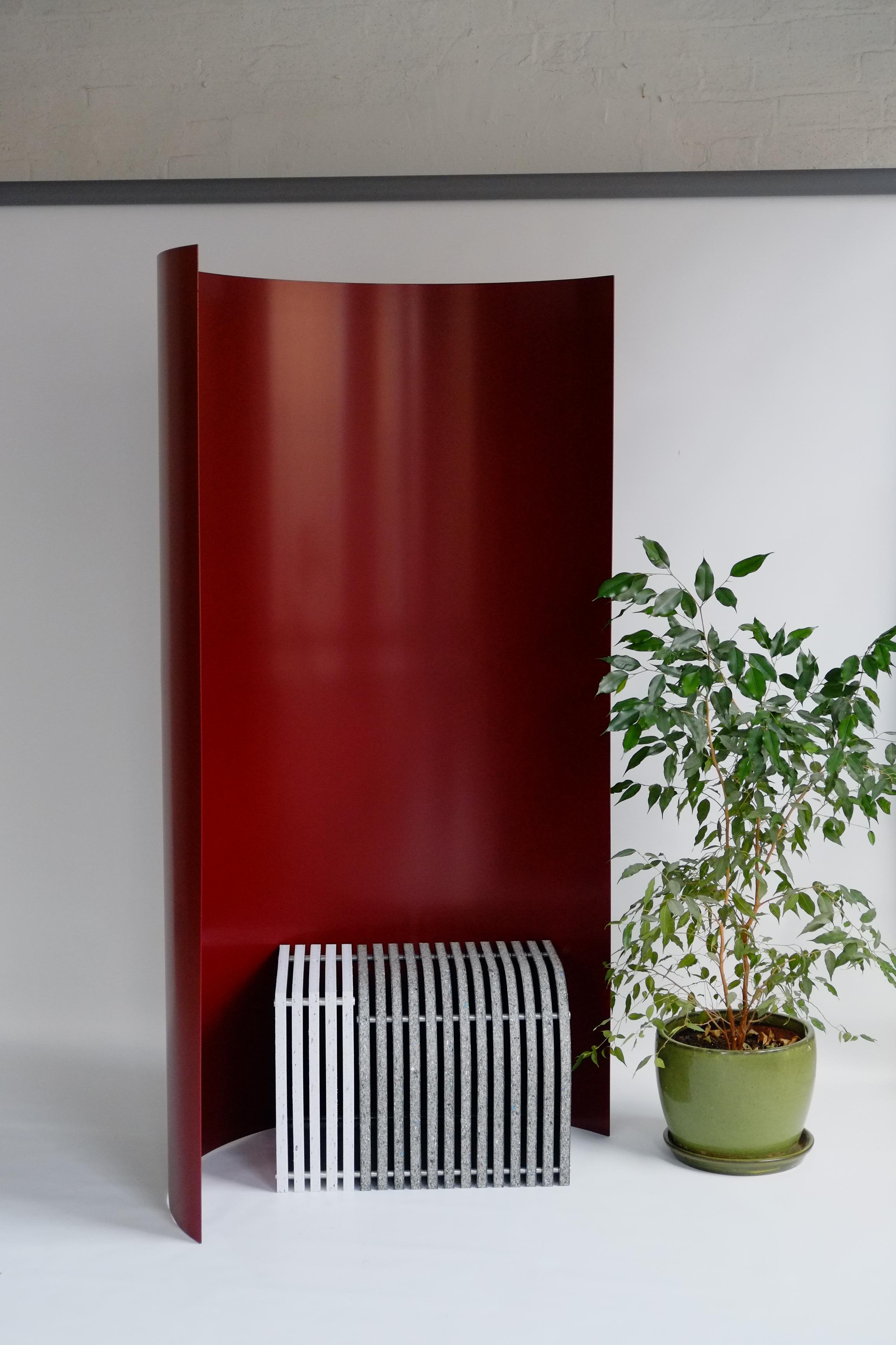 Contemporary Modern Minimal Privacy Screen / Room Divider in Sky Blue / Indoor Outdoor For Sale