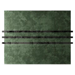 Modern Minimal Rug Contemporary Pattern Dark Green & Black Stripes
