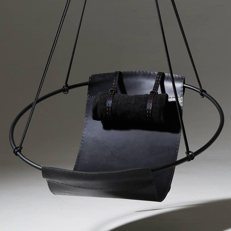 Pride Sling - Minimal Modern Sling Chair Handstitched by LGBTQ+ Craftsperson For Sale 3