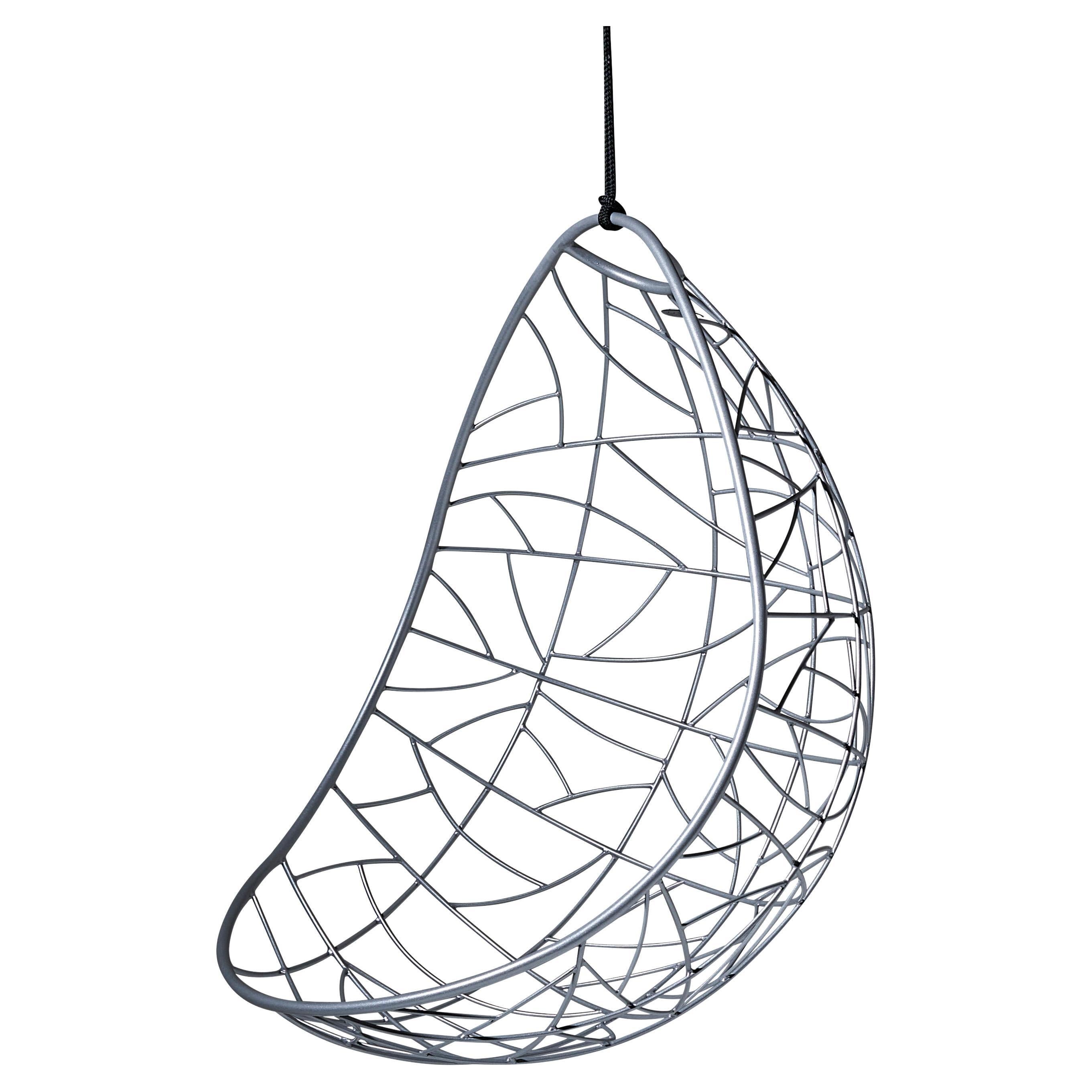 Modern Minimal Studio Stirling "Nest Egg" in Silver For Sale