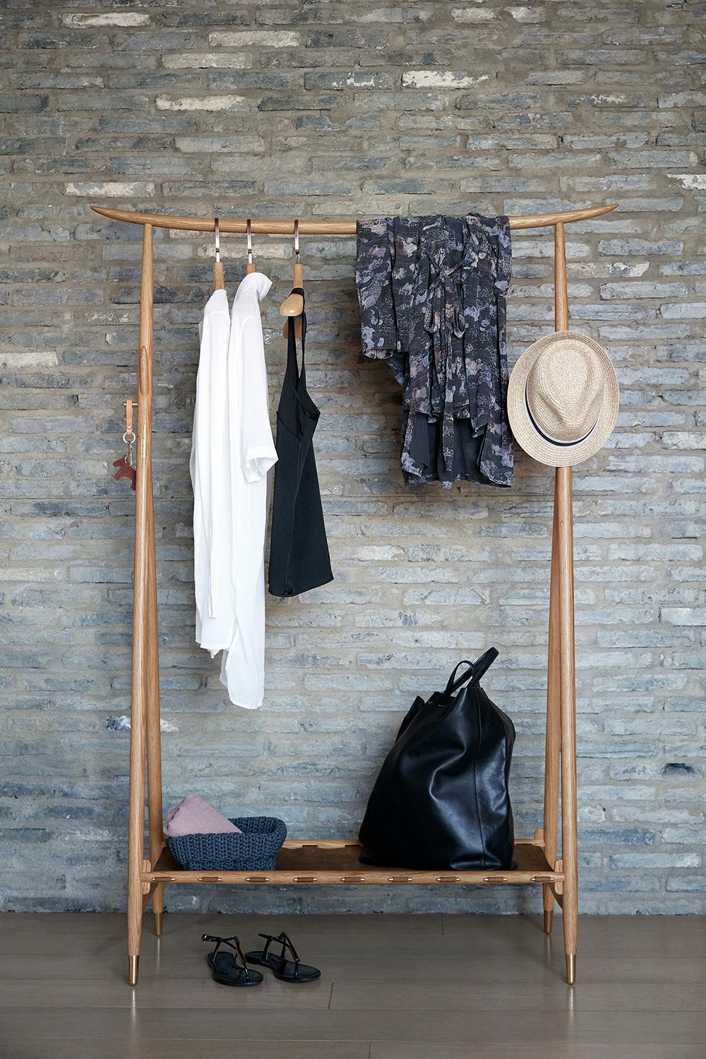 Modern Minimalist Asian Clothing Rack For Sale 1