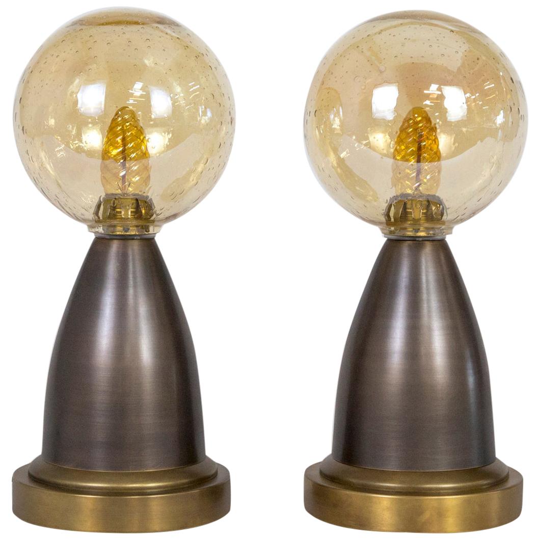 Light Shade Contemparary Style Light Amber Glass Globe Shade 