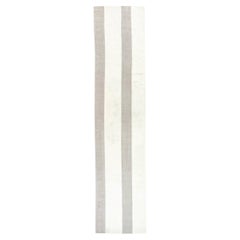 Modern Minimalist Flat-Weave Wool Runner by Doris Leslie Blau